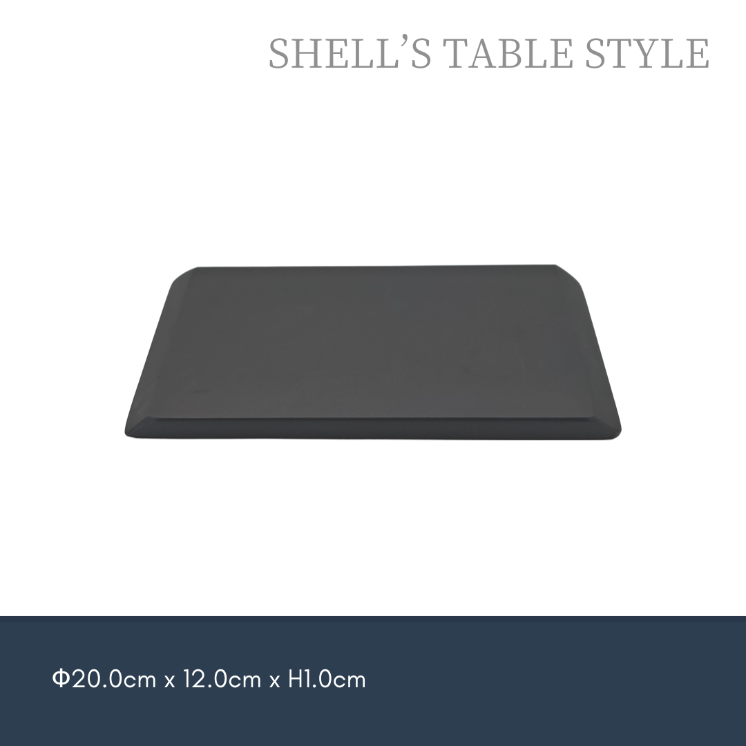 Đĩa hình chữ nhật 20cm, màu đen